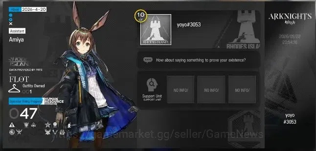 Arknights Accounts High-End Lv 10|47 Op+1 Outfits|5 6*Op | Skadi,Lappland,Saria,SilverAsh,Gladia,Warfarin |Terminal 2