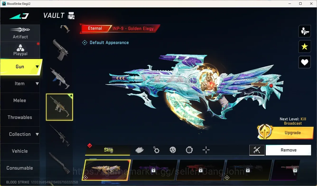 Blood Strike Accounts Others ASIA | 1 Eternal Gun:INP-9 - Golden Elegy|1 Ultra Gun|3 Legendary Gun|Check SS BS3920B 1