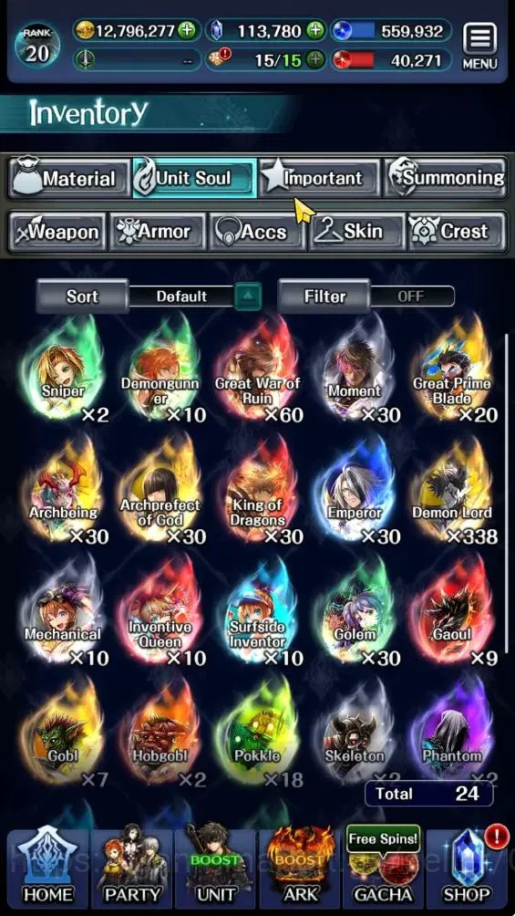 Last Cloudia Accounts GLOBAL|Rank 21|113k Crystal|Top Tier Units (Demong image 10