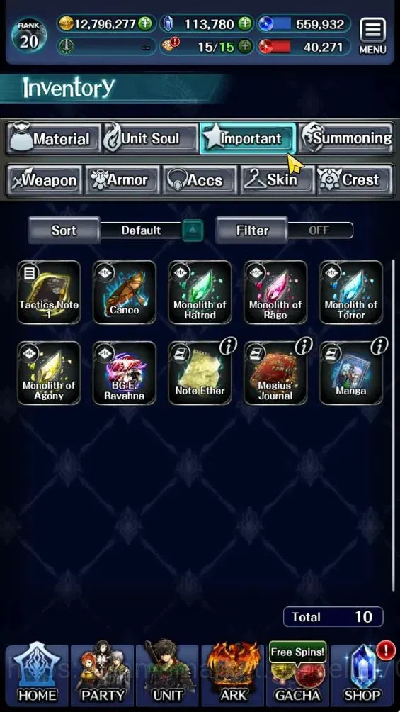 Last Cloudia Accounts GLOBAL|Rank 21|113k Crystal|Top Tier Units (Demong image 11