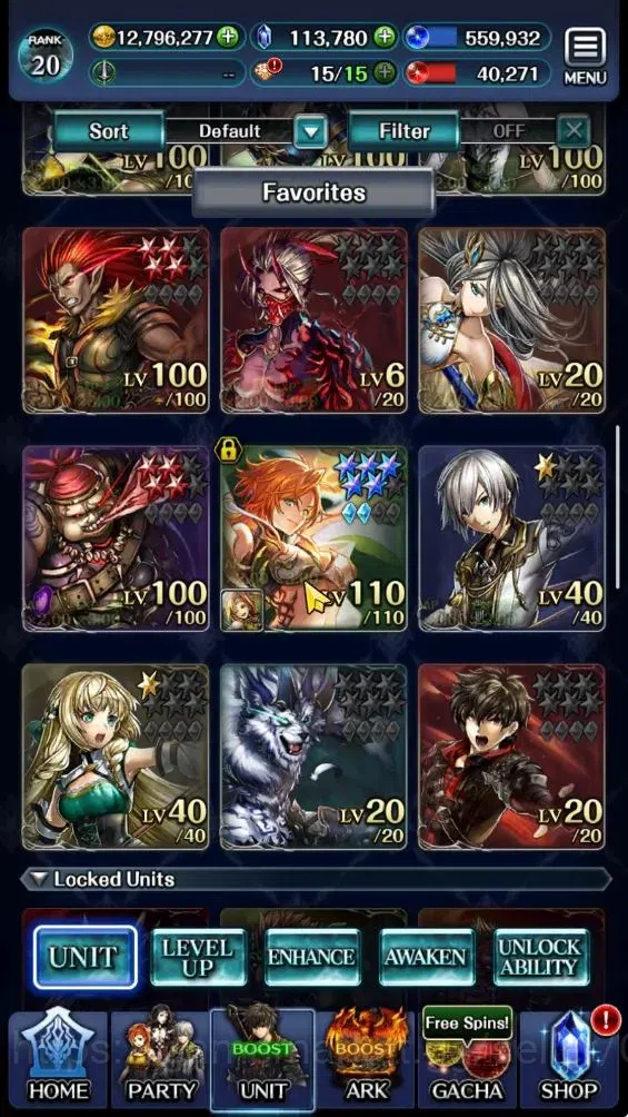 Last Cloudia Accounts GLOBAL|Rank 21|113k Crystal|Top Tier Units (Demong image 2