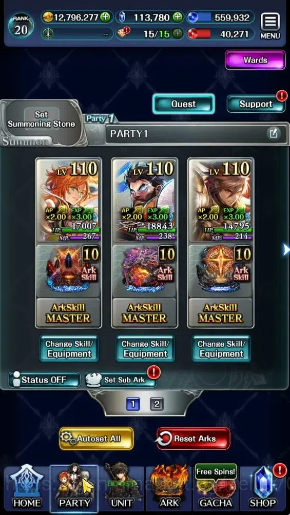 Last Cloudia Accounts GLOBAL|Rank 21|113k Crystal|Top Tier Units (Demong image 5