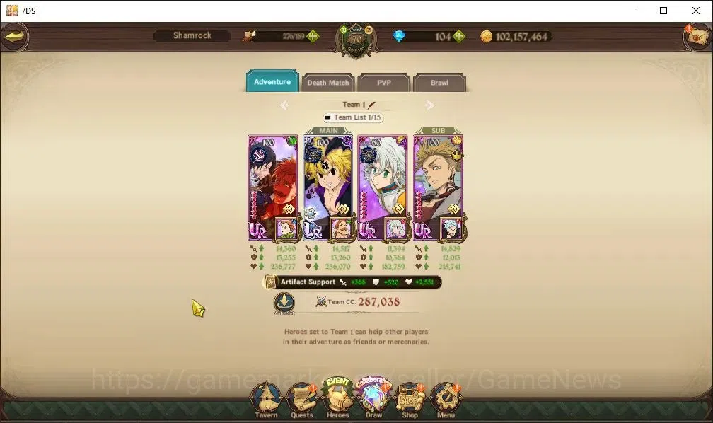 The Seven Deadly Sins: Grand Cross Accounts Global|3,2M CC|117LS+104DM|3 LR+11 UR+Collab Gachi image 11