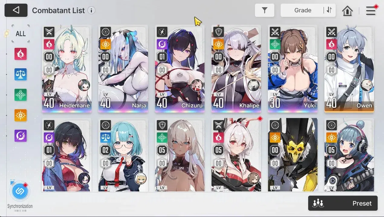 Chaos Zero Nightmare Accounts GLOBAL Lv40|5 SSR[HaideMarie,ChizuruM1,Yuki,Narja, image 3
