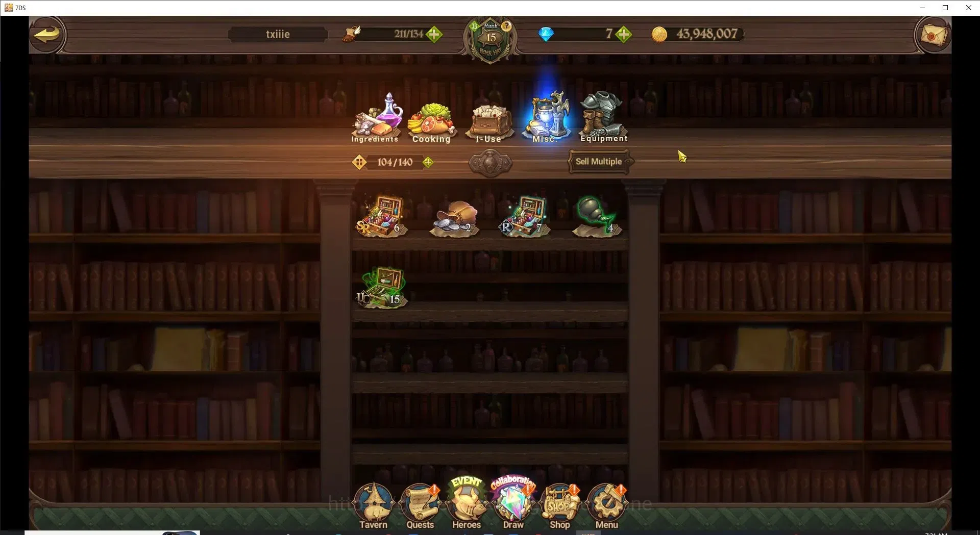 The Seven Deadly Sins: Grand Cross Accounts Endgame Global|718K CC|87 LS|1 LR+1 UR|Full Collab 13