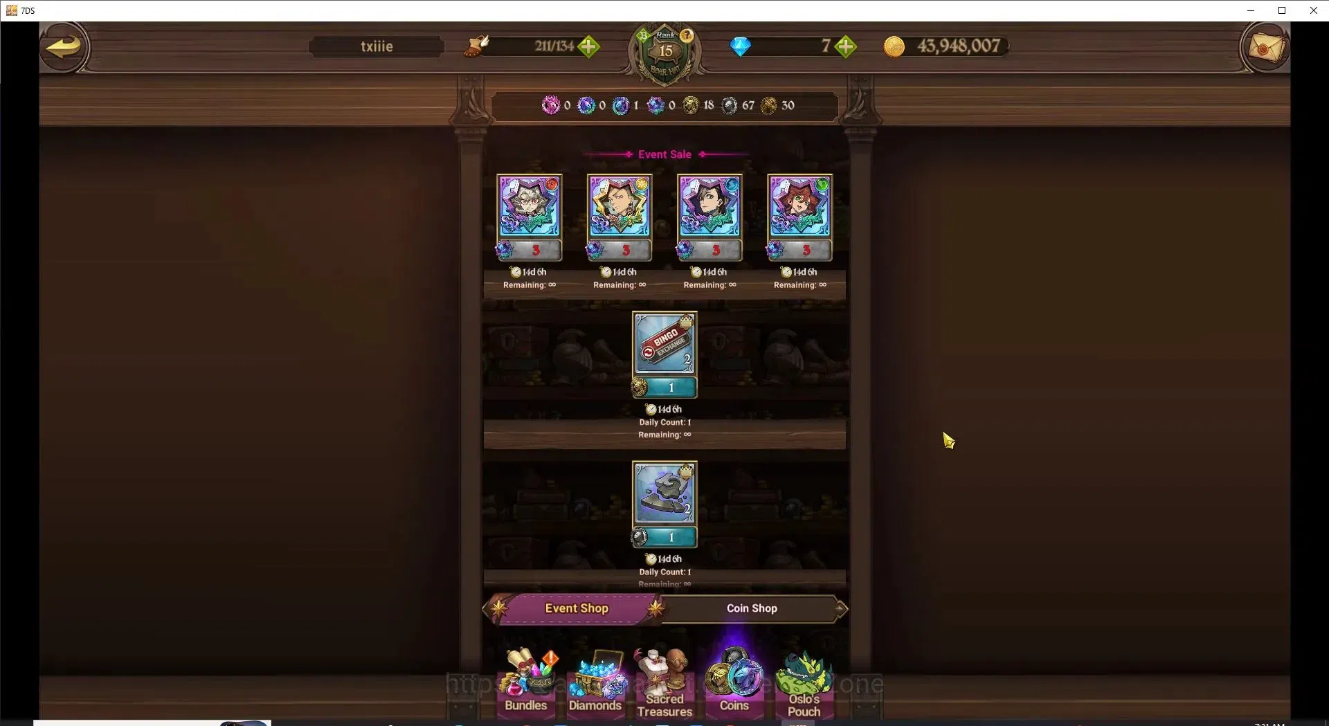 The Seven Deadly Sins: Grand Cross Accounts Endgame Global|718K CC|87 LS|1 LR+1 UR|Full Collab 9