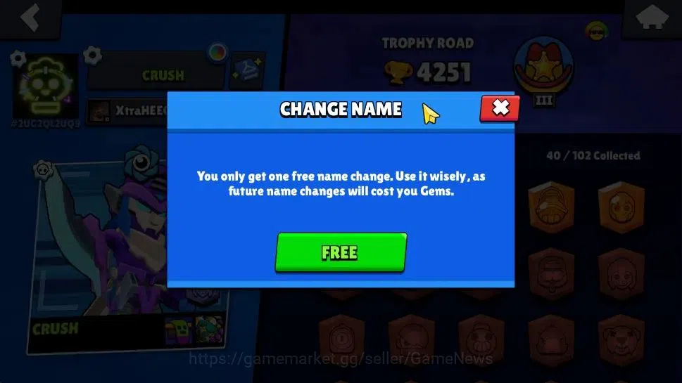 Brawl Stars Accounts 4251 Trophy|40 Brawlers 7 Max Lvl|3 Legend [Mecha Bo,Mecha Crow,Mecha Mortis]+2 Mythic+14 Epic 3