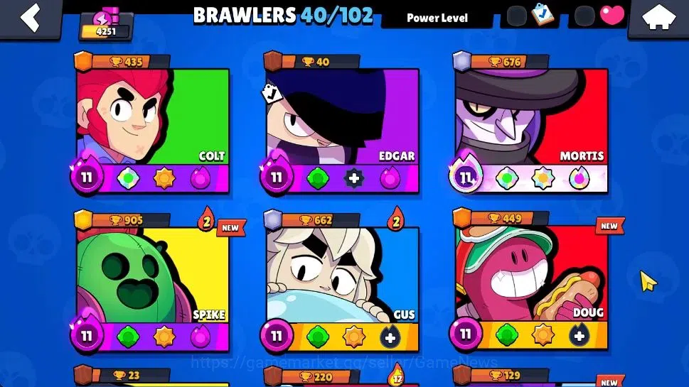 Brawl Stars Accounts 4251 Trophy|40 Brawlers 7 Max Lvl|3 Legend [Mecha Bo,Mecha Crow,Mecha Mortis]+2 Mythic+14 Epic 7