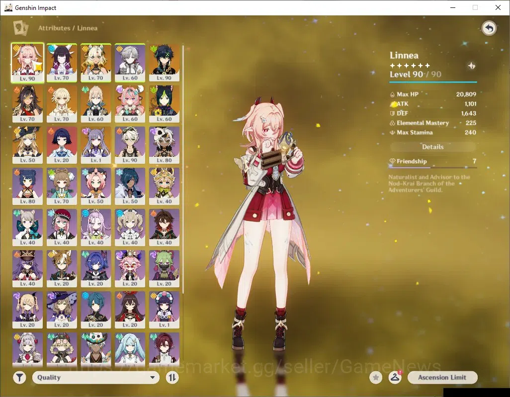 Genshin Impact Accounts ASIA|AR 56|6 Limited + 2 (*5Weap)|[Linnea,Columbin image 3