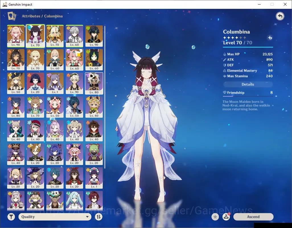 Genshin Impact Accounts ASIA|AR 56|6 Limited + 2 (*5Weap)|[Linnea,Columbin image 4