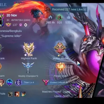 Mobile Legends: Bang Bang Accounts Collector Hero138|Skin 410|HighImmo 104|KISHIN Angela,ABYSS Selena,ZENITH Selena,Aspirant