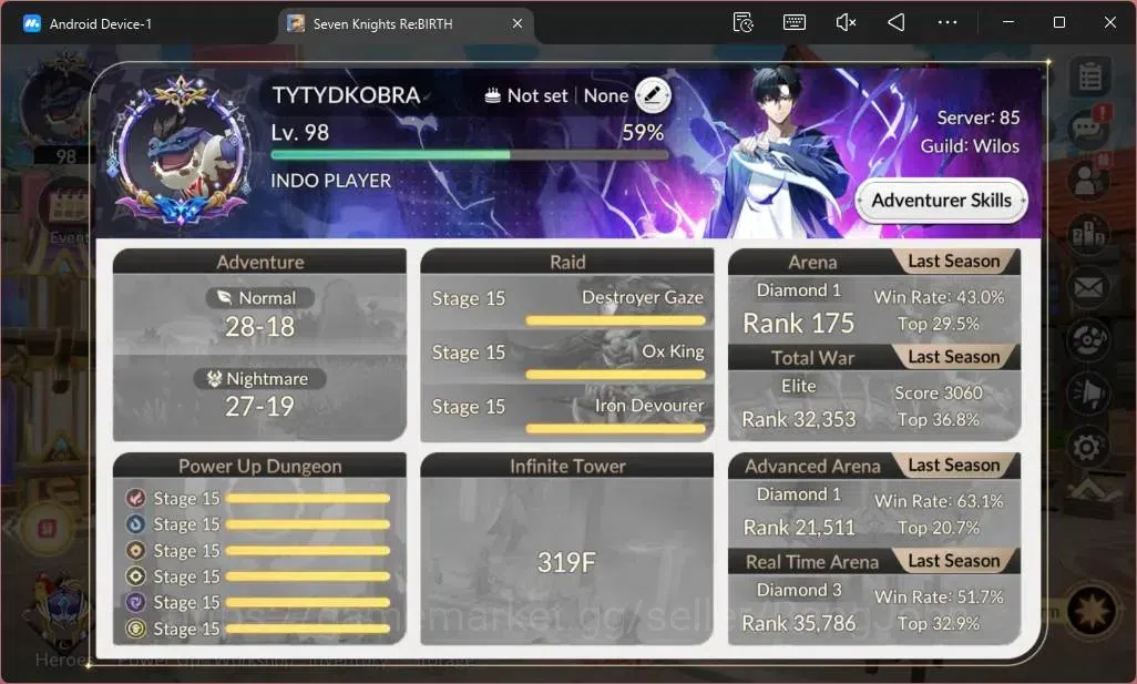 Seven Knights Re:Birth Accounts Global |5 EX7(Melia TC1,Juri TC1,Fai,Roise,Gelidus image 1