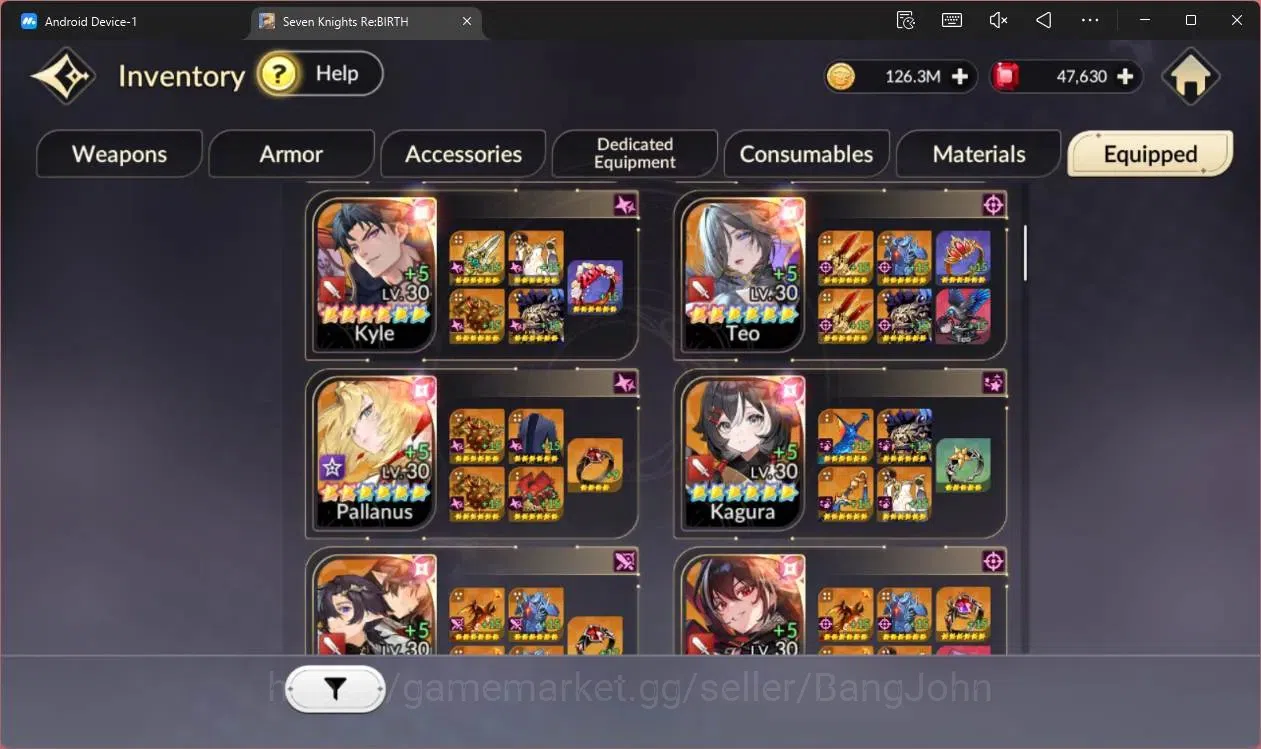 Seven Knights Re:Birth Accounts Global |5 EX7(Melia TC1,Juri TC1,Fai,Roise,Gelidus image 13