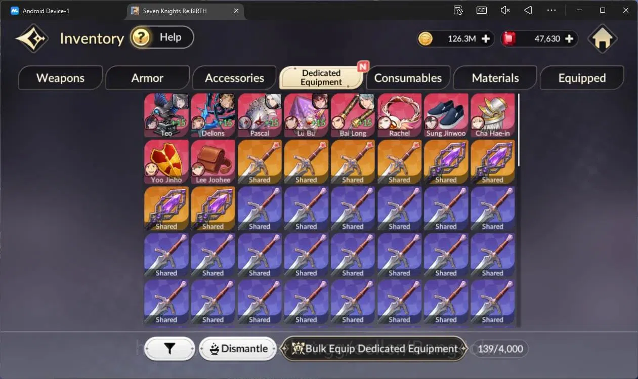 Seven Knights Re:Birth Accounts Global |5 EX7(Melia TC1,Juri TC1,Fai,Roise,Gelidus image 9