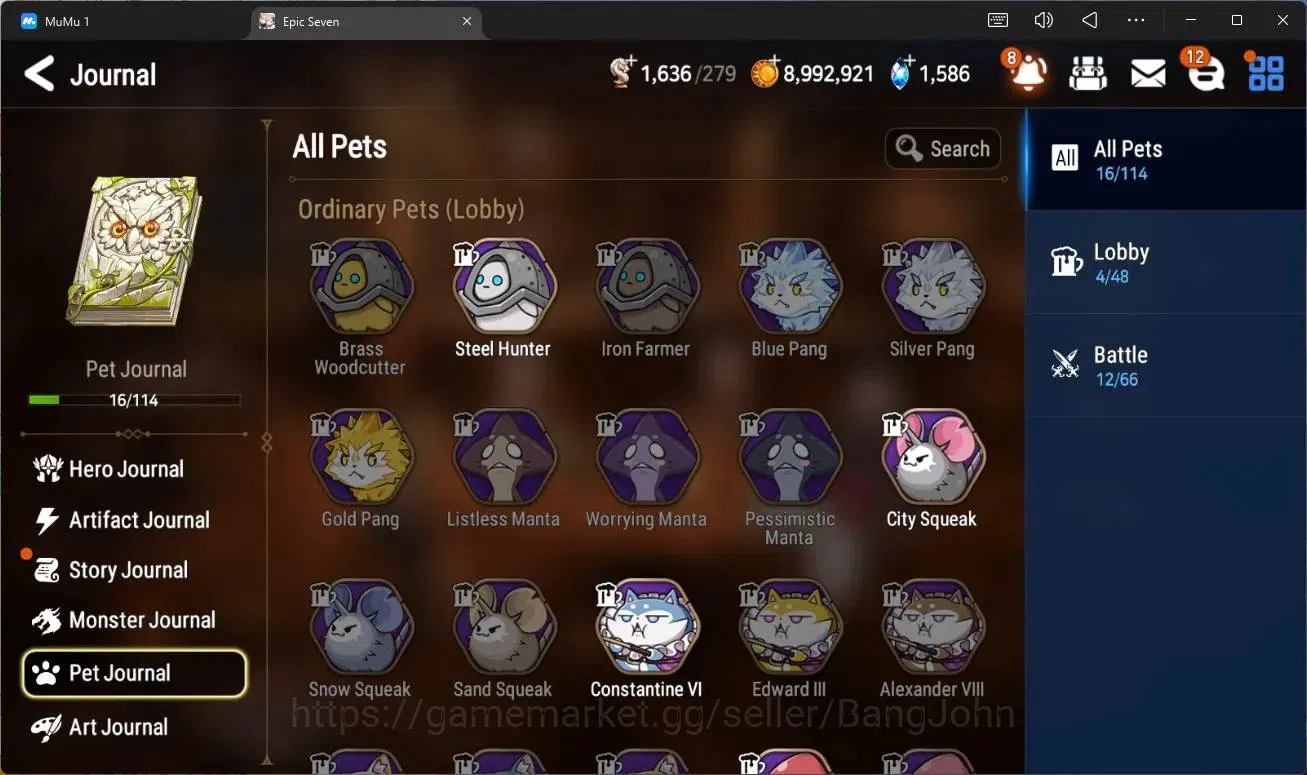 Epic Seven Accounts High-End Global Unverif |8 ML (LOT Scales,SN Yulha,US Choux,R Violet,A Shadow,A Vildred Etc)|PoH ON|SS 13