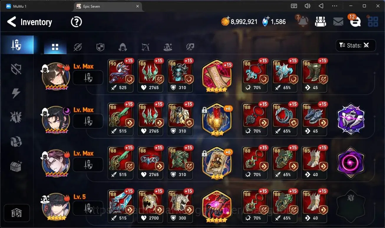Epic Seven Accounts High-End Global Unverif |8 ML (LOT Scales,SN Yulha,US Choux,R Violet,A Shadow,A Vildred Etc)|PoH ON|SS 19