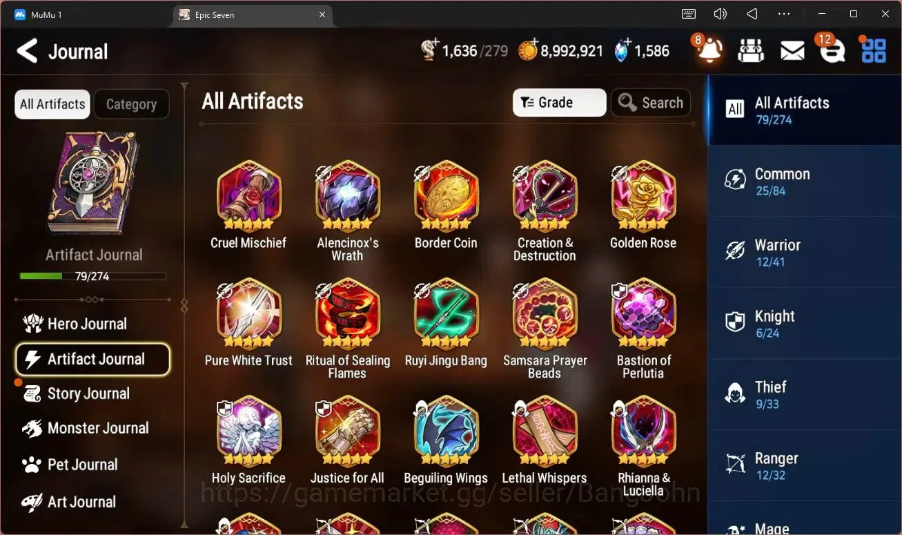 Epic Seven Accounts High-End Global Unverif |8 ML (LOT Scales,SN Yulha,US Choux,R Violet,A Shadow,A Vildred Etc)|PoH ON|SS 8
