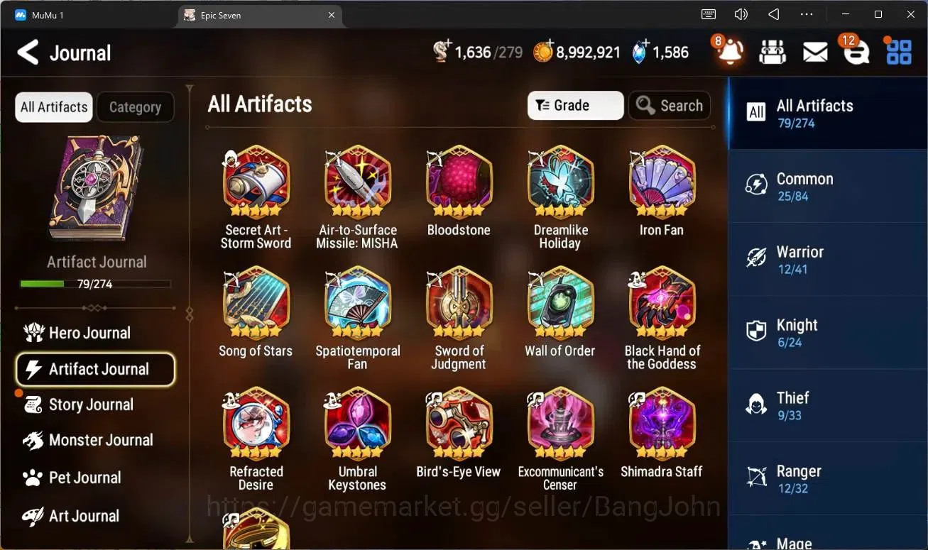 Epic Seven Accounts High-End Global Unverif |8 ML (LOT Scales,SN Yulha,US Choux,R Violet,A Shadow,A Vildred Etc)|PoH ON|SS 9