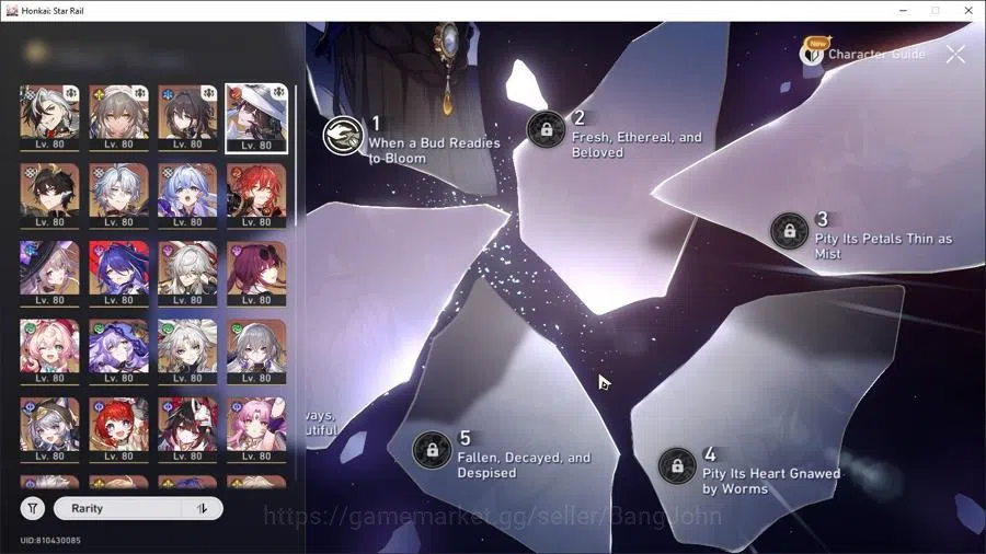 Honkai Star Rail Accounts ASIA TL70|Acheron E1S1|Ruan Mei E2|Dahlia E1|Phain image 11