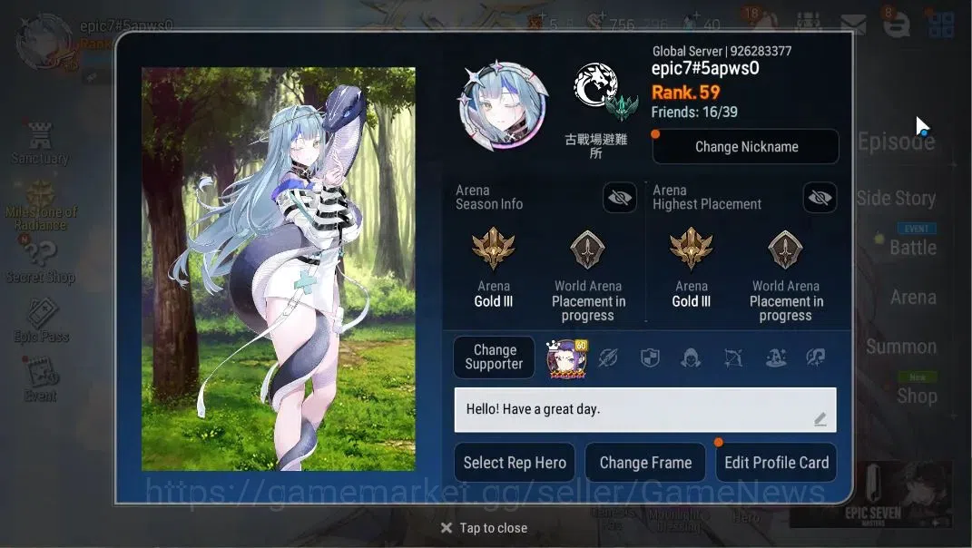 Epic Seven Accounts GLOBAL Unverif|NewEra|10 ML(Salome,LOTScales,BArun image 2