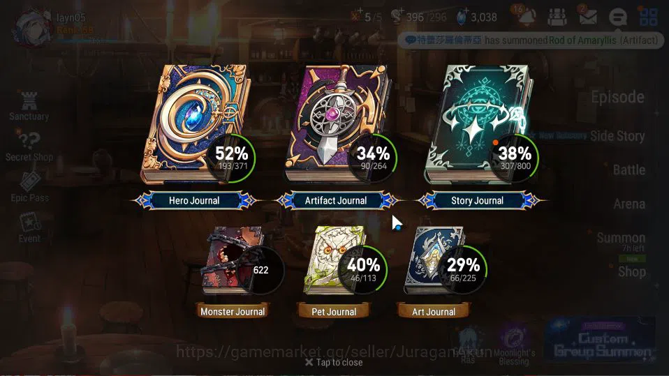 Epic Seven Accounts High-End ASIA|Unverif|14 ML[Boss Arunka,BSHwayoung,LH Cermia,Etc]+Setsuka,AFS Flan,Etc|Bles+POH ON|3K 2