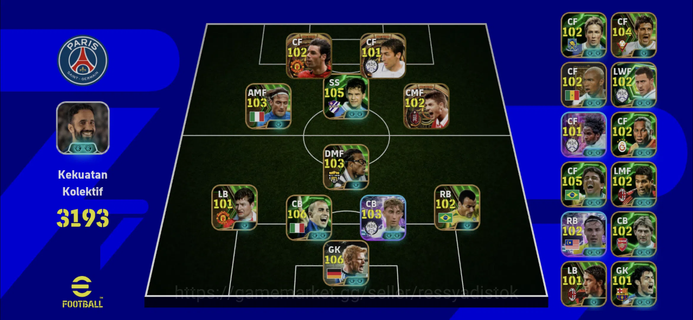 eFootball Accounts Legends & Iconic Players EFOOTBALL OLD ACCOUNT | BIGTIME VAN NISTERLOJ,S GERARD,RAUL,GUTI,BAGIO,EDGAR 1
