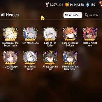 Epic Seven Accounts High-End GLOBAL UnVerif|NewEra|9 ML(LOT Scales,Shepherd,SN Yulha,Monarch,NM