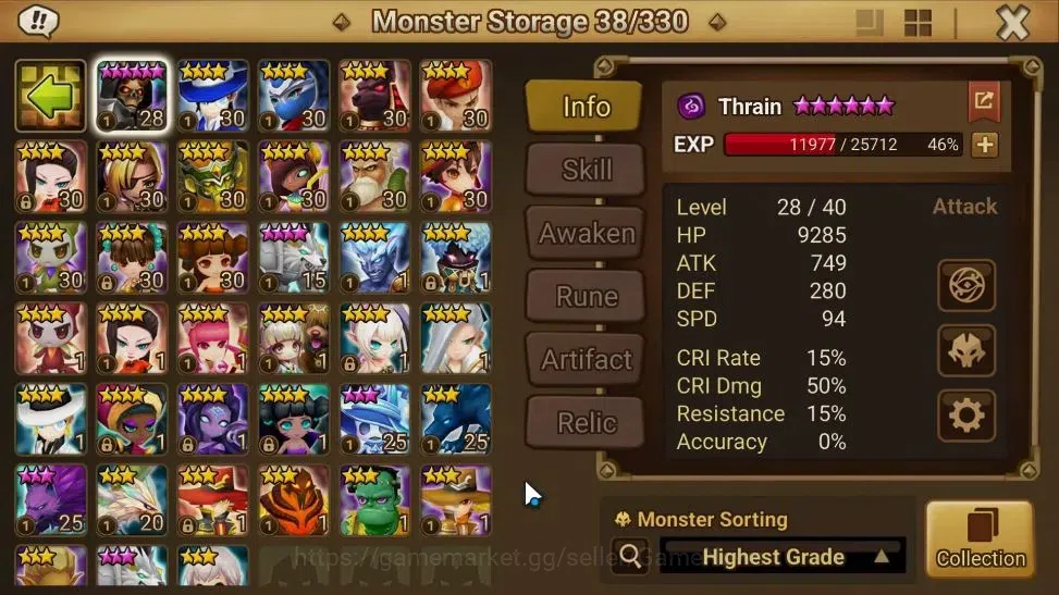Summoners War: Sky Arena Accounts End-Game GLOBAL Lv100|2 LD[Xiana,Eludia]|55 Total NB5[Leo,Shi Hou,Oliver,Etc]+105 12