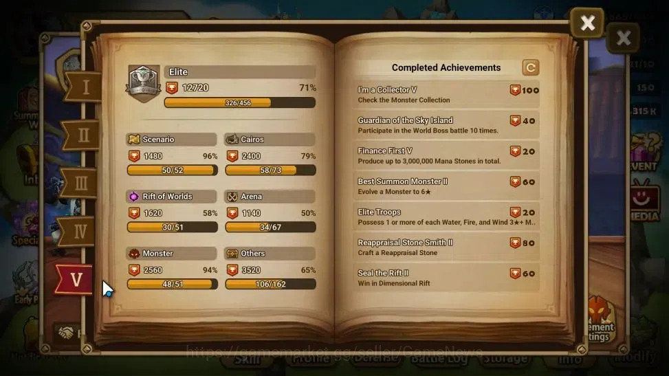 Summoners War: Sky Arena Accounts End-Game GLOBAL Lv100|2 LD[Xiana,Eludia]|55 Total NB5[Leo,Shi Hou,Oliver,Etc]+105 7