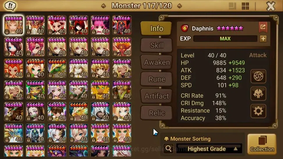 Summoners War: Sky Arena Accounts End-Game GLOBAL Lv100|2 LD[Xiana,Eludia]|55 Total NB5[Leo,Shi Hou,Oliver,Etc]+105 9