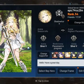 Epic Seven Accounts Mid-Tier GLOBAL Unverif|8 ML(SN Yulha,Monarch OTS Iseria,TR Elvira)+AB Fumyr,Estelle|AUTO WB Hunt+POH