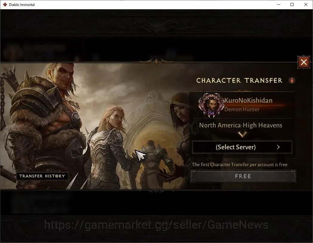 Diablo Immortal Accounts High-End NA-High Heavens|CS ON|Lv60(754)|Demon Hunter|CR 42k|Reso 480|Paragon Vanquisher|Inferno 2