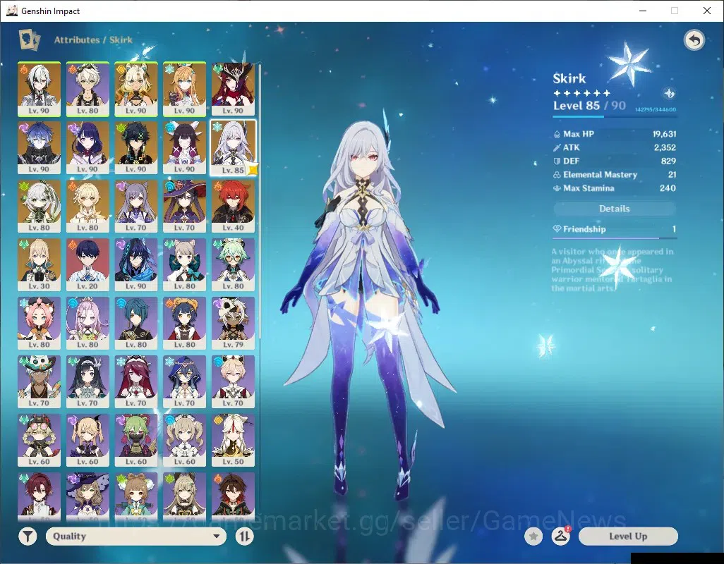 Genshin Impact Accounts ASIA|AR58|PremTeam Skirk|1,8k Primo|10Limited+5(*5 image 11