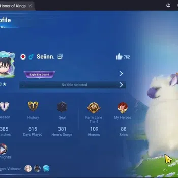 Honor of Kings Accounts Rare Skin Global|109H 88S|Legend: Zhuangzi|TIGER: Pei|SXD: HouYi|Event