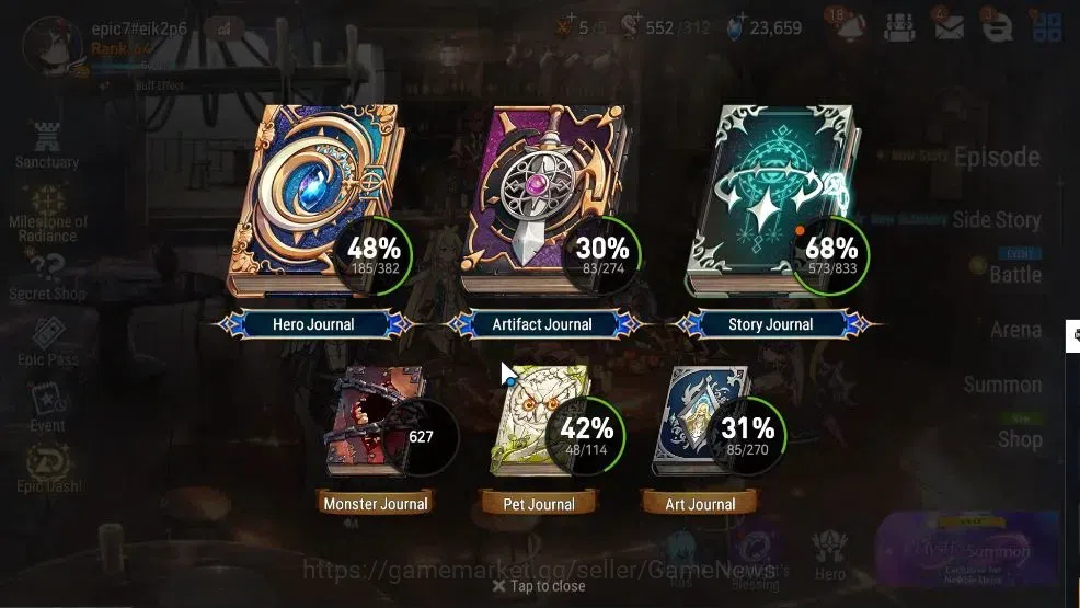 Epic Seven Accounts GLOBAL UnVerif|14 ML(Rhiana&Luciel,LOTScales,HarSe image 3