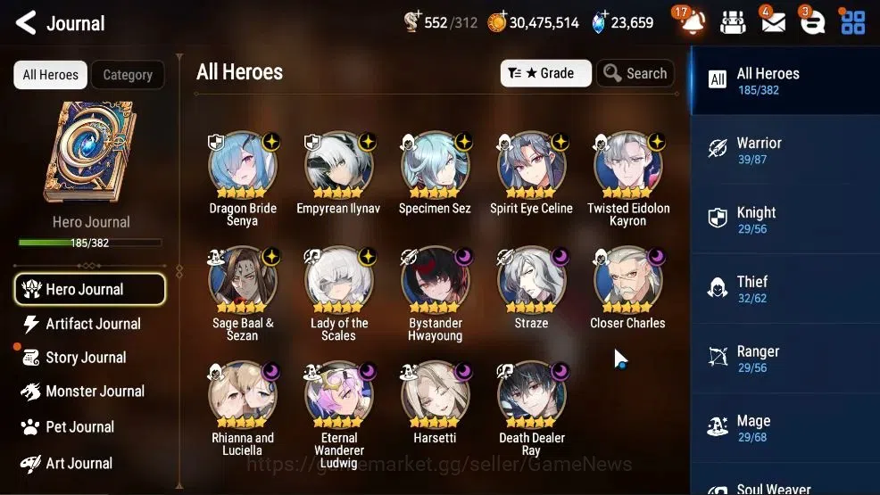 Epic Seven Accounts GLOBAL UnVerif|14 ML(Rhiana&Luciel,LOTScales,HarSe image 6