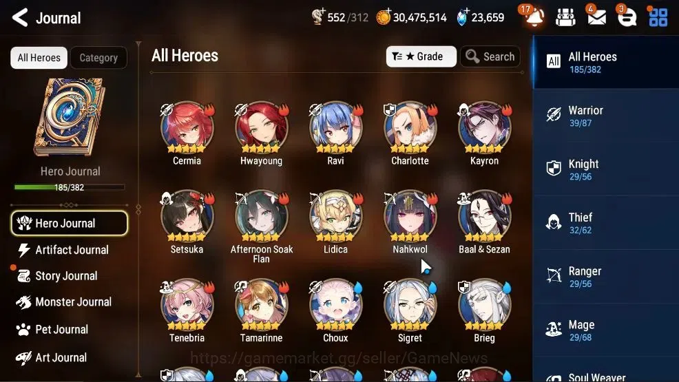 Epic Seven Accounts GLOBAL UnVerif|14 ML(Rhiana&Luciel,LOTScales,HarSe image 7