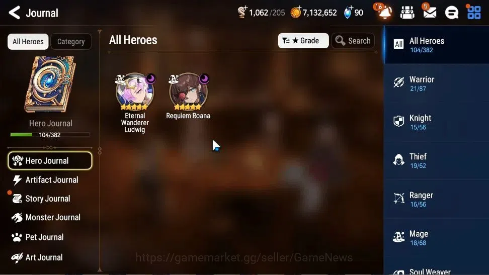 Epic Seven Accounts High-End Global Unverif|2 ML(Eternal W Ludwig, Requiem Roana)+Ab Fumyr,Setsuka,Fenne,Etc|PoH ON|Abyss F 4