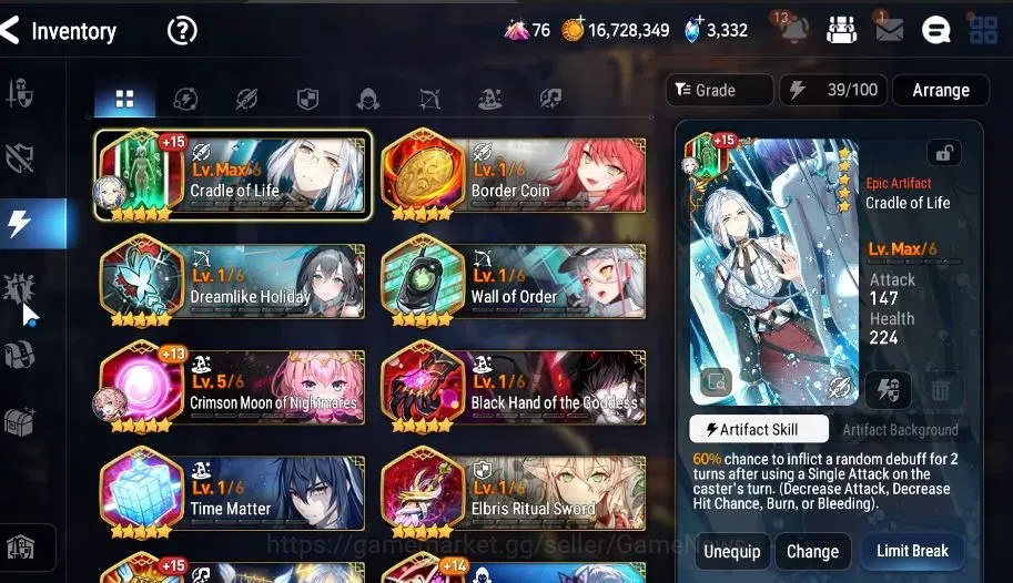Epic Seven Accounts GLOBAL|UnVerif|4 ML(Rhianna&Luciella,NM Luna,LCerm image 20
