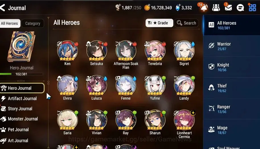 Epic Seven Accounts GLOBAL|UnVerif|4 ML(Rhianna&Luciella,NM Luna,LCerm image 5