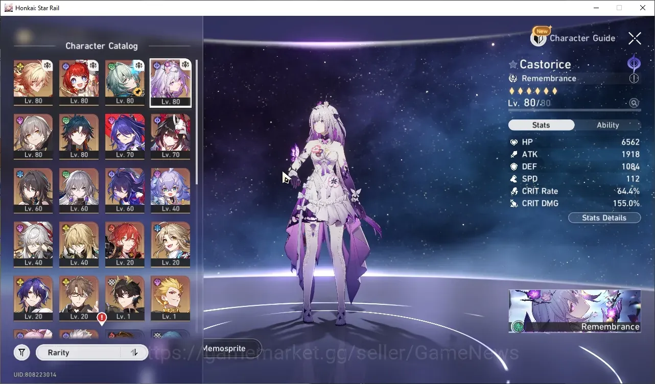 Honkai Star Rail Accounts Others Asia|TL 66|16 Limited (Castorice,Mydei)+Sign|Castorice,Anaxa,Tribbie,Acheron,Sparkle 1