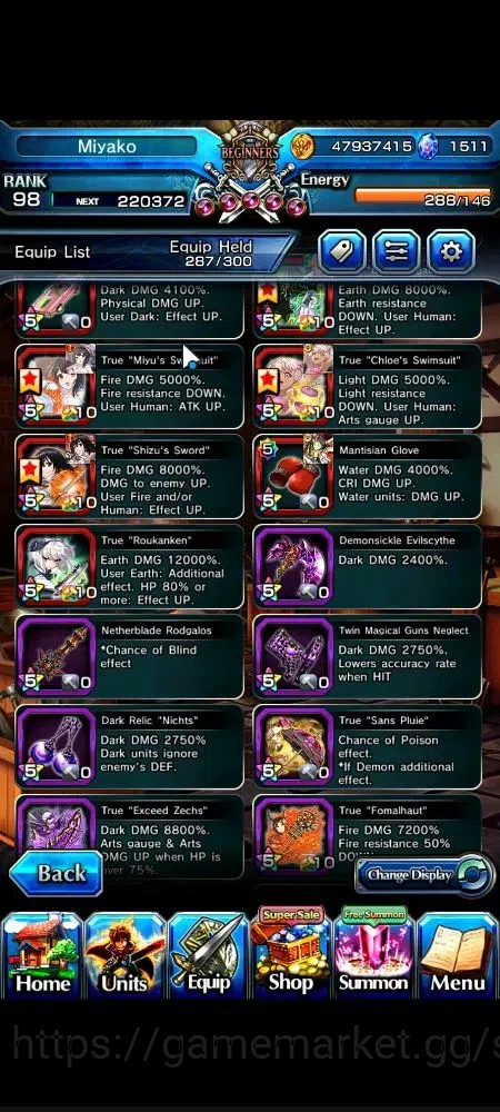 Grand Summoners Accounts Global|1511 cc|Rank 98|25 Ascend+7 TW|(S Miyu,Chlo image 13