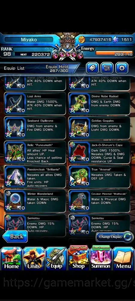 Grand Summoners Accounts Global|1511 cc|Rank 98|25 Ascend+7 TW|(S Miyu,Chlo image 16