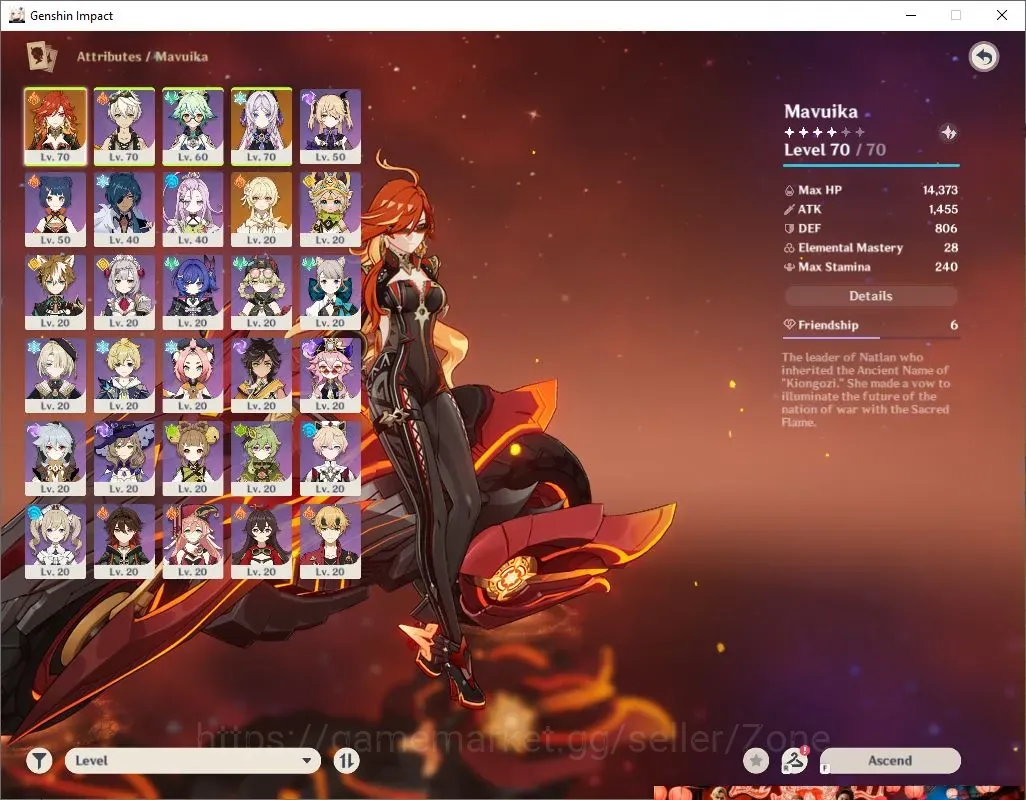 Genshin Impact Accounts Others ASIA|AR54|2 Limit+2sign(Mavuika,Citlali)+chr STD Sucrose,Diona Etc|MC Lumine|TakeMail(GI926Z) 1