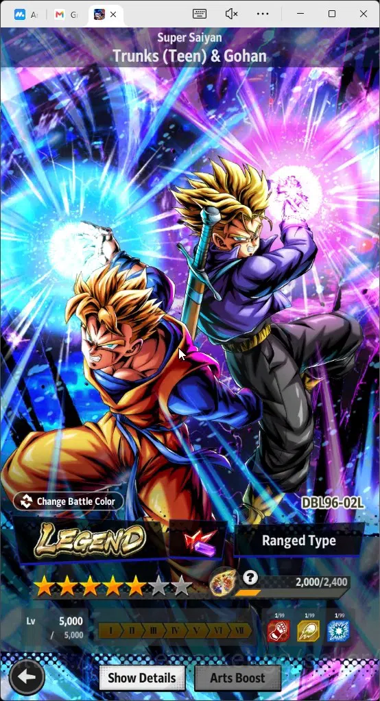 Dragon Ball Legends Accounts High-End Global |Lvl 154|17M Total Power|57 CC|3 LR|5 UL|LR Trunks&Gohan,SSG Shallet,Broly 8