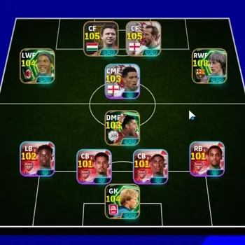 eFootball Accounts Legends & Iconic Players Android|Power 3202|5 PackTeam|11 Epic(Johan Cruyff,Ferenc Puskas,Harry