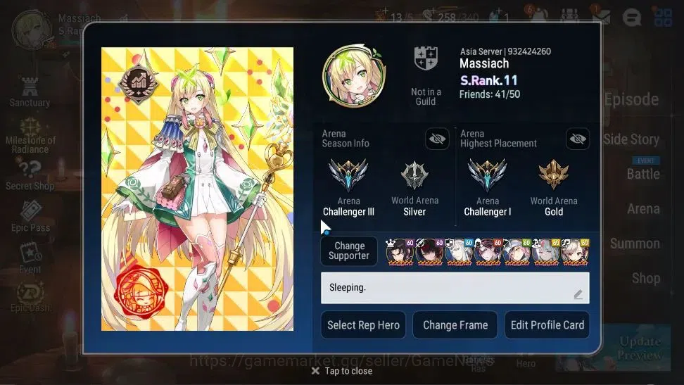 Epic Seven Accounts High-End ASIA Verif|27 ML(BArunka,Harseti,ZIO,LC Belona,Etc)+Ab Fumyr,Setsuka,Estel,Rinak,Etc|AUTO 2