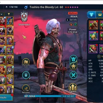 Raid: Shadow Legends Accounts Endgame Lv74 3,6M PWR|3