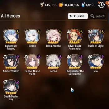 Epic Seven Accounts High-End Global Unverif|11ML(SDDiene,Zio,Arby,Barunka,Ruele,Etc.)|Theater Untouch|PoH ON|MoR 60|SS 4K|MM