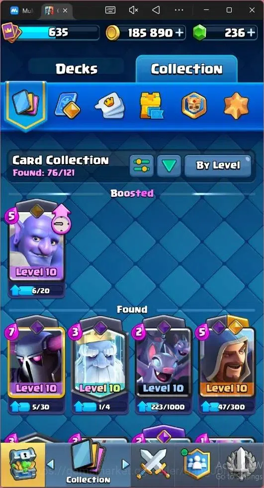 Clash Royale Accounts CL 635|KTL 11|Trophy 5519|76 Card|1Hero|6EVO|Arena image 10